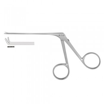 Micro Alligator Forceps Serrated-Bent Upwards Stainless Steel, 8 cm - 3" Jaw Size 4.0 x 0.6 mm